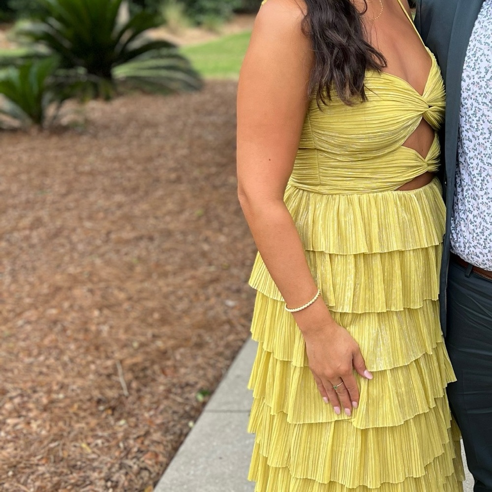 Gianni Bini Yellow Chartreuse Grace Dress